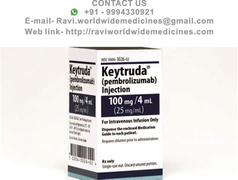 Keytruda Mg Injection Ravi Worldwide Medicines Salt Composition