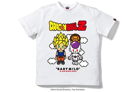 Bape X Dragon Ball Z Tee 5 5 Kids White Kids Us