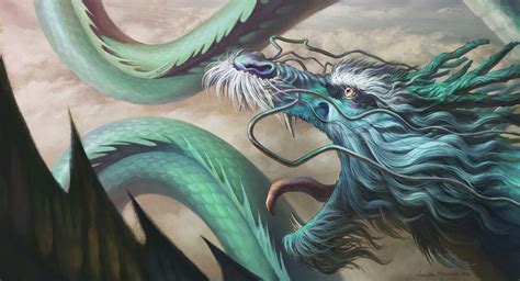 2560x1440 Resolution Green Dragon Painting Artwork Fantasy Art