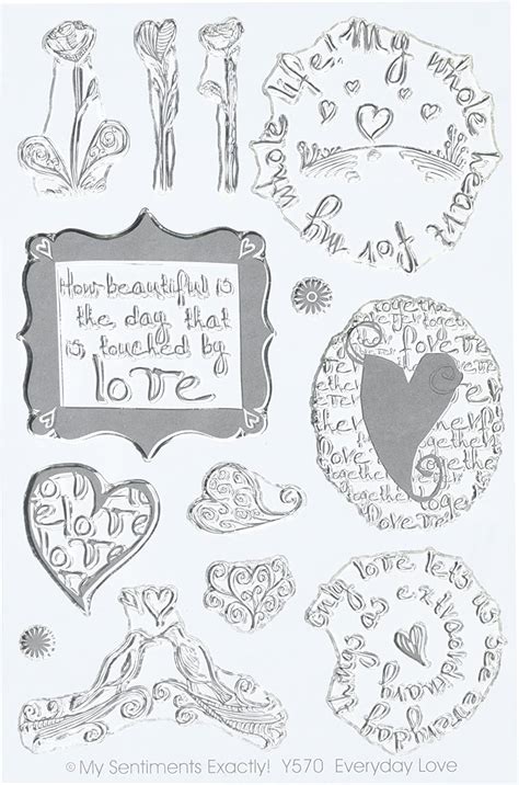 Mse Everyday Love My Sentiments Stamps Sheet 4 By 6