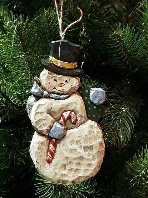 Sold Hand Carved Snowman Available In My Etsy Store Holzschmuck