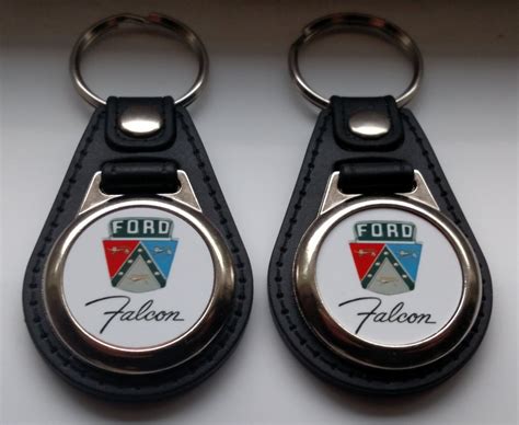 Ford Falcon Keychains 2 Pack Classic Car Crest Logo
