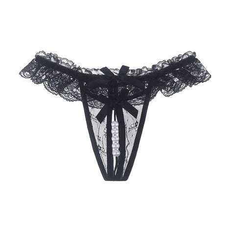 Cheap Sexy Panties Porno G String Lace Intimates Seamless Thongs Erotic See Through Open Crotch