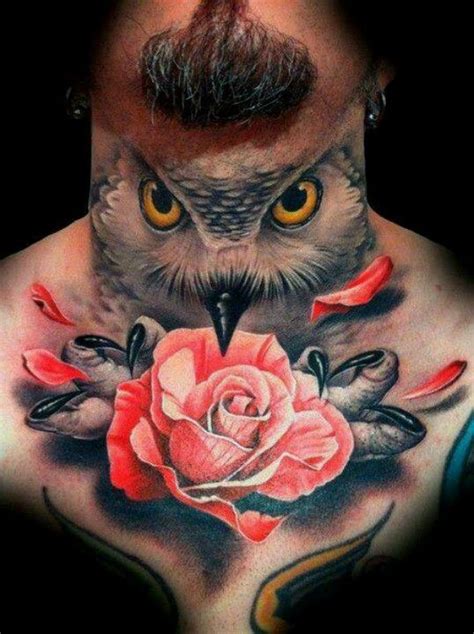 Neck Owl Tattoo Owl Tattoo Corujas Tatoo Tatuagem Coruja E