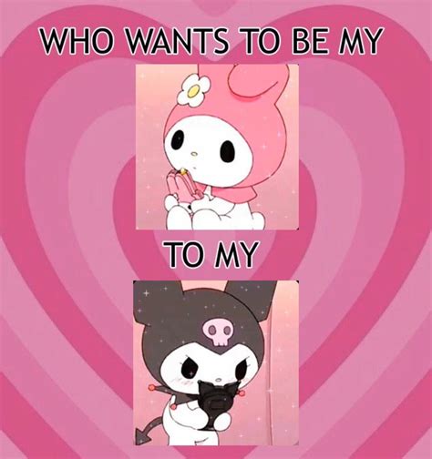 My Melody And Kuromi 😳 Kitty Images Funny Memes Mood Pics
