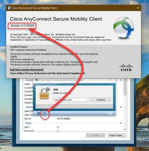 The images in this article are for anyconnect v4.10.x, which was latest version at the time of writing this document. Cisco Anyconnect Secure Mobility Client Desktop App ...