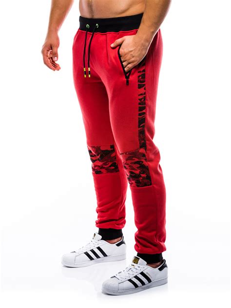 Mens Sweatpants P767 Red Modone Wholesale Clothing For Men