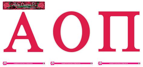 Alpha Omicron Pi Jumbo Letter Decals Sororityshop