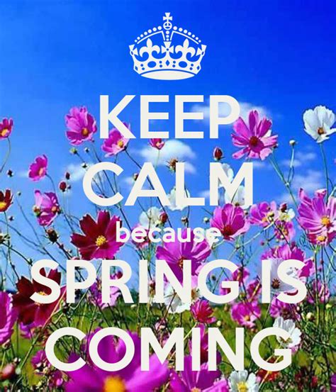 Keep Calm Because Spring Is Coming Poster Nika Keep Calm O Matic