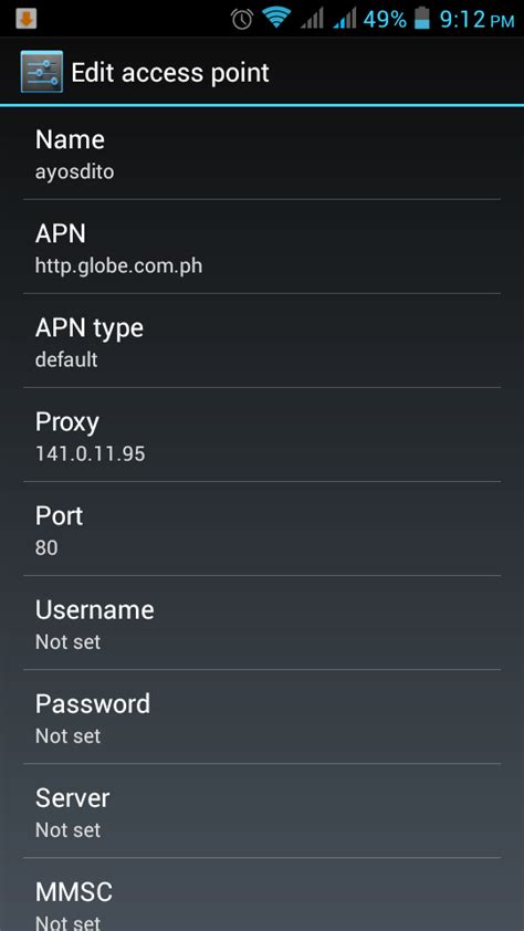 Abaikan setting lain yang tidak disebutkan atau biarkan dalam mode default. Globe Free Internet For Android Using Opera Mini ~ Tips and Tricks