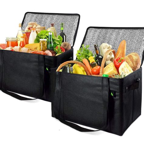 Large Insulated Grocery Bags Collapsible Cooler Bags Reusable Grocery