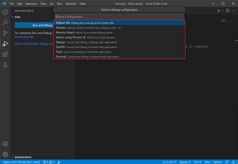 Debugging Configurations For Python Apps In Visual Studio Code