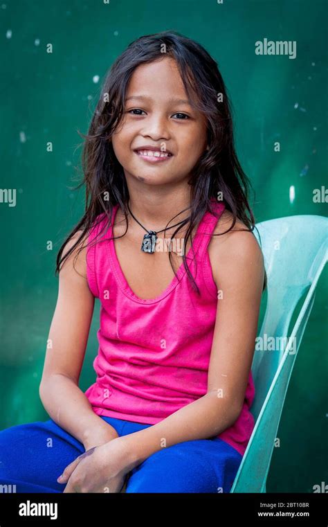 A Pretty Young Filipino Girl Poses And Smiles For My Camera In The Old Walled City Of Intramuros
