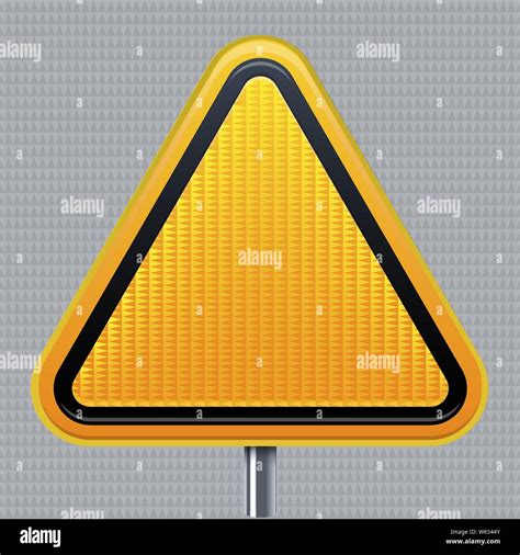 Vector Illustration Warning Signal Traffic Road Signal With
