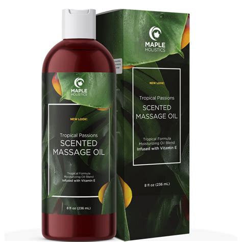 maple holistics tropical passions scented massage oil 8oz