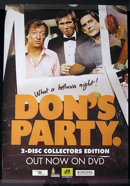 dons party  ray barrett rare original dvd release poster