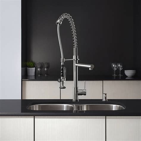Buy products such as kraus oletto single handle pull down kitchen faucet in chrome finish at walmart and save. Kraus KPF-1602 Chrome Kitchen Faucet with Single-Lever ...
