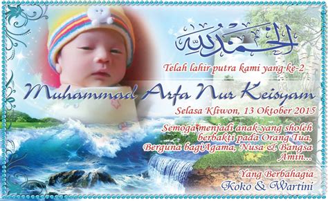 Kumpulan contoh download kartu ucapan kelahiran bayi word desain aqiqah tasyakuran selapanan anak format dowload koleksi template sertifikat keren terbaru akekah akikah undangan wardi gratis. Jual Spanduk Ucapan Kelahiran Bayi di lapak Mitra Store ramawanto