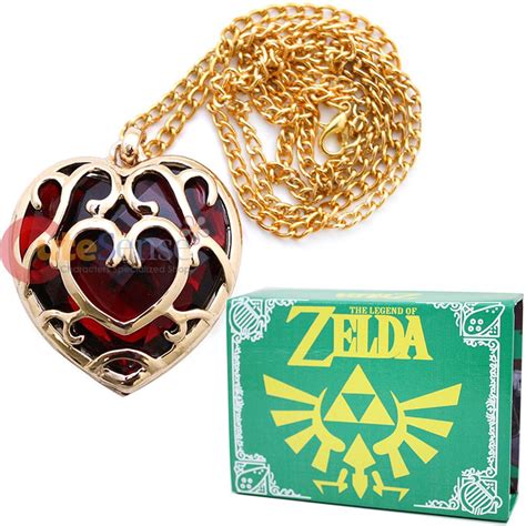 legend of zelda skyward sword heart containers necklace with box red heart