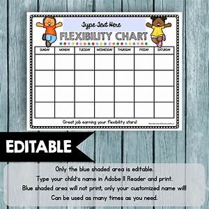 Flexibility Chart Editable Instant Download Instant Download Etsy