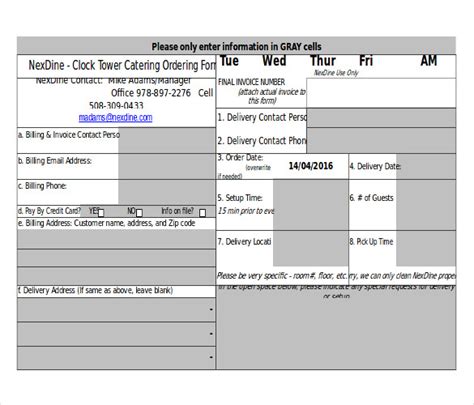 order form templates  sample  format
