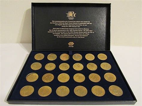 Games Of The 23rd Olympiad Los Angeles 1984 Olympic Coin Token Set 24