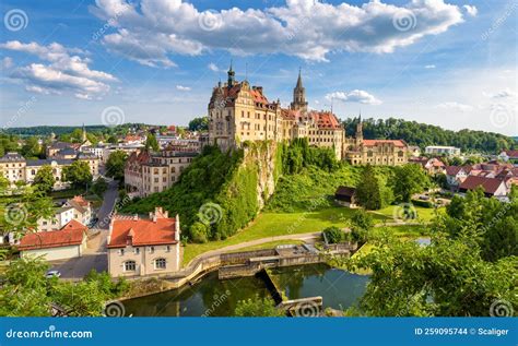 Sigmaringen City In Baden Wurttemberg Germany Scenic View Of Old