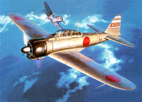 Japan World War Ii Zero Mitsubishi Airplane Military Military