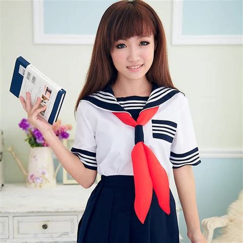 2018jk Japanese School Sailor Uniform Fashion School Class Navy Sailor