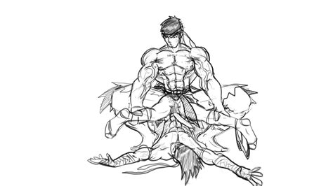 Rule 34 Crossover Human Joe Higashi King Of Fighters Male Male Only Monochrome Multiple Males