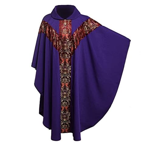 Blessume Priest Celebrant Chasuble Catholic Church Father Purple Mass