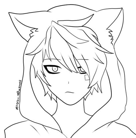 Coloring Male Anime Base Hoodie Coloring Pages