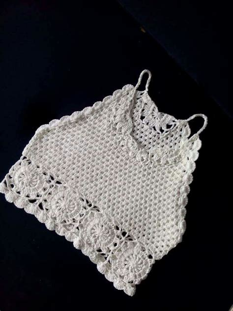 Top Blanco Crochet Crochet Top Crochet Earrings Crop Tops Sewing