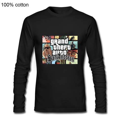 Popular Gaming Long Sleeves T Shirts Gta San Andreas Team Grand Theft