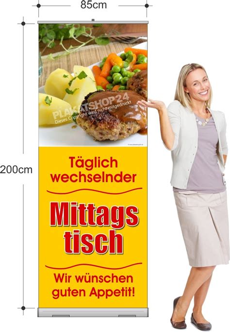 Bundesweit einen schlüsseldienst, eine schädlingsbekämpfung, rohrreinigung oder einen anderen. Rollup-Banner für Mittagstisch-Werbung | Mittagstisch | Gastronomie | Medien nach Branchen ...