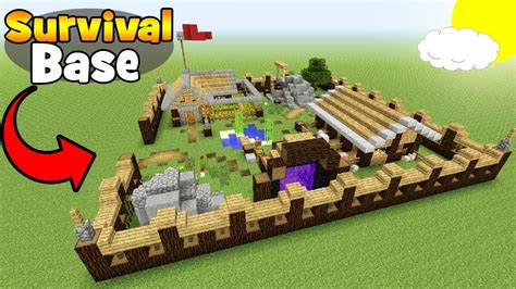 Minecraft Tutorial How To Make A Big Survival Base Survival Base
