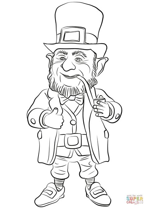 We hope you enjoy this coloring pages as much as we do! Leprechaun coloring page | Free Printable Coloring Pages