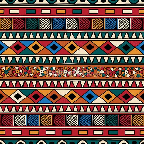 Tribal Ethnic Background Vector Seamless Pattern Design For Background