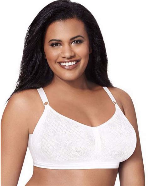 Intimates Sleep J Just My Size Women S Undercover Slimming Wirefree Plus Size Bra WHITE