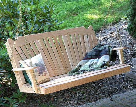 Red Cedar Classic Fanback Porch Swing