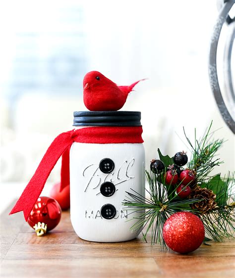 Snowman Mason Jars Mason Jar Crafts Love