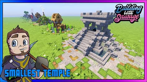 Minecraft Building With Sausage Smallest Temple Vanilla Tutorial 1