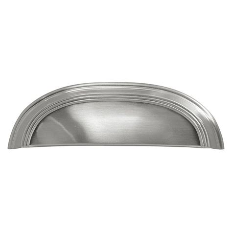 Hickory hardware® williamsburg satin dover traditional 3 (76mm) c/c narrow cup cabinet pull. Hickory Hardware American Diner Cup Pull | Satin nickel ...