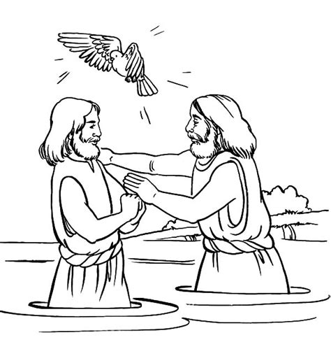 Christmas Baptism Of Jesus Coloring Pages Best Place To Color