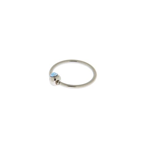 Silver Swarovski® 20g Crystal Nose Ring Claires Us