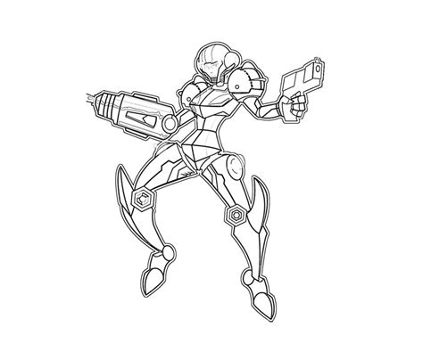 #5 Samus Aran Coloring Page