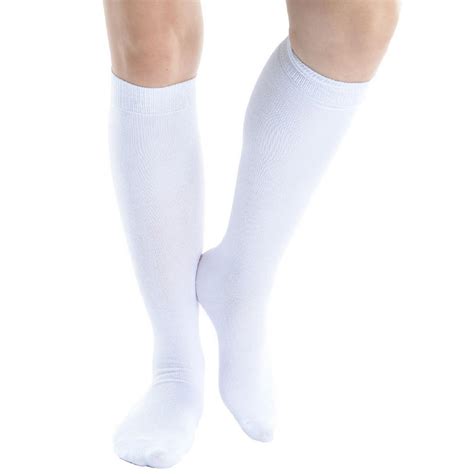 3 Pairs Of Girls Knee High White School Socks