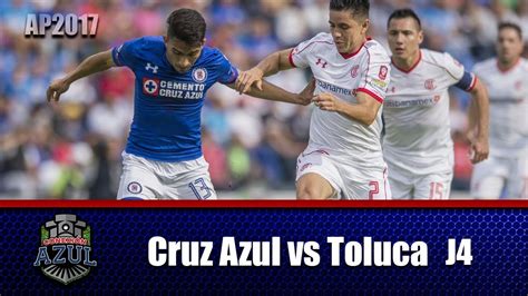 Toluca in the liga mx. COLOR CRUZ AZUL VS TOLUCA J4-AP2017 - YouTube