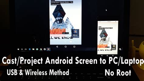 Castproject Android Screen To Pc Laptop Usb And Wireless Method