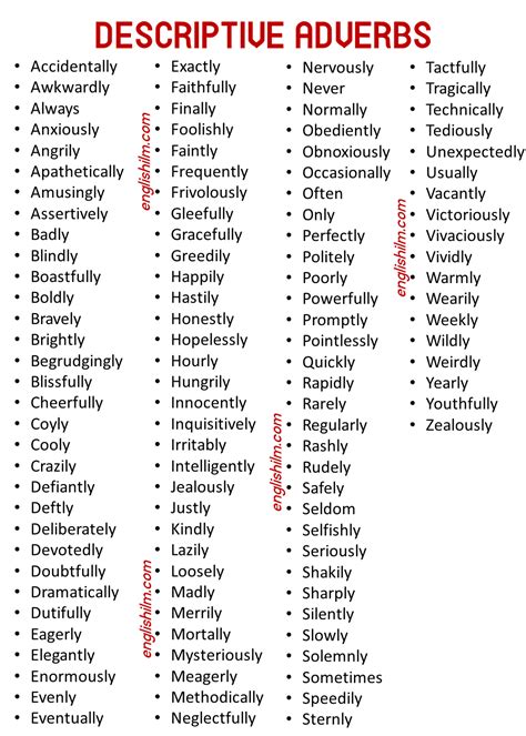 Describing Words With Useful Examples Descriptive Words